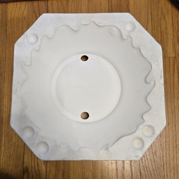 Slip Cast Plaster Mold Atlantic Holly Poinsetta 11.5" Serving Plate - Picture 6 of 7